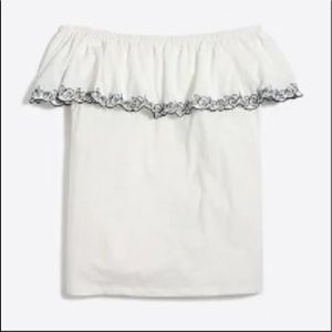 J. Crew Embroidered Detail Blouse